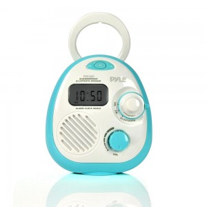 Pyle-Home Bluetooth Splash Proof Water Resistant Alarm Clock Radio   